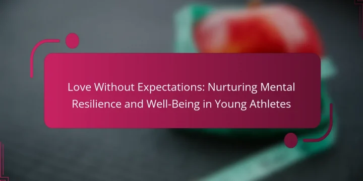 Love Without Expectations: Nurturing Mental Resilience and Well-Being in Young Athletes