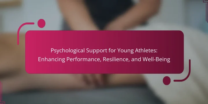 Psychological Support for Young Athletes: Enhancing Performance, Resilience, and Well-Being
